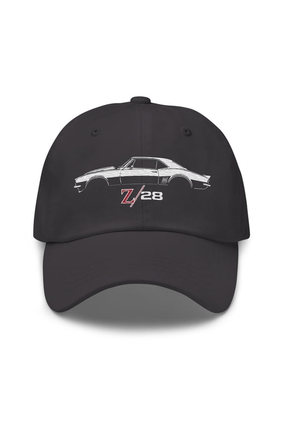 First Generation 1967 Camaro Z28 Dad hat for Chevy Muscle Car Owners Enthusiasts Cap (Dark Grey)