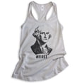 thumbnail image 1 of First! George Washington Tank Top, Ladies Racerback Tank Top, Funny Graphic Tee, Funny President Tank, Silver Gray, Large, 1 of 3