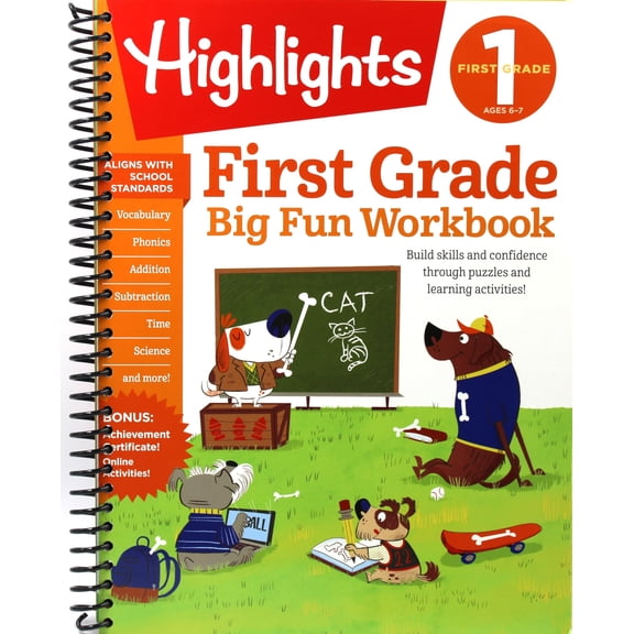 First Grade Big Fun Workbook: First Grade Workbook with 256 Pages of Activities for Reading Comprehension, Math, Science and More to Build Essential S (Spiral-bound)