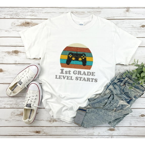 First Grade Level Unlocked Gamer Back To School Gift Unisex T-Shirt