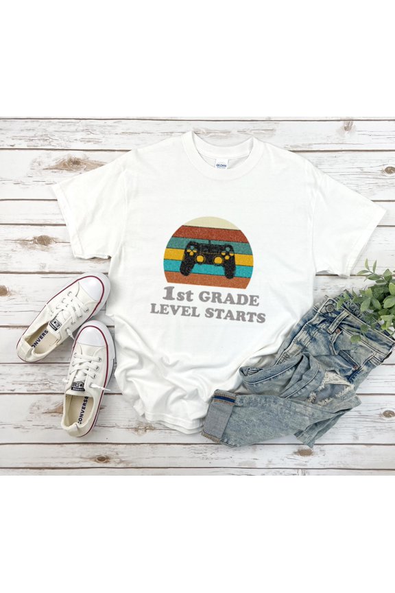First Grade Level Unlocked Gamer Back To School Gift Unisex T-Shirt