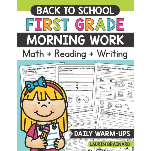 First Grade Morning Work Workbooks Back to School First Grade Morning Work: Math, Reading, and Writing, Book 1, (Paperback)