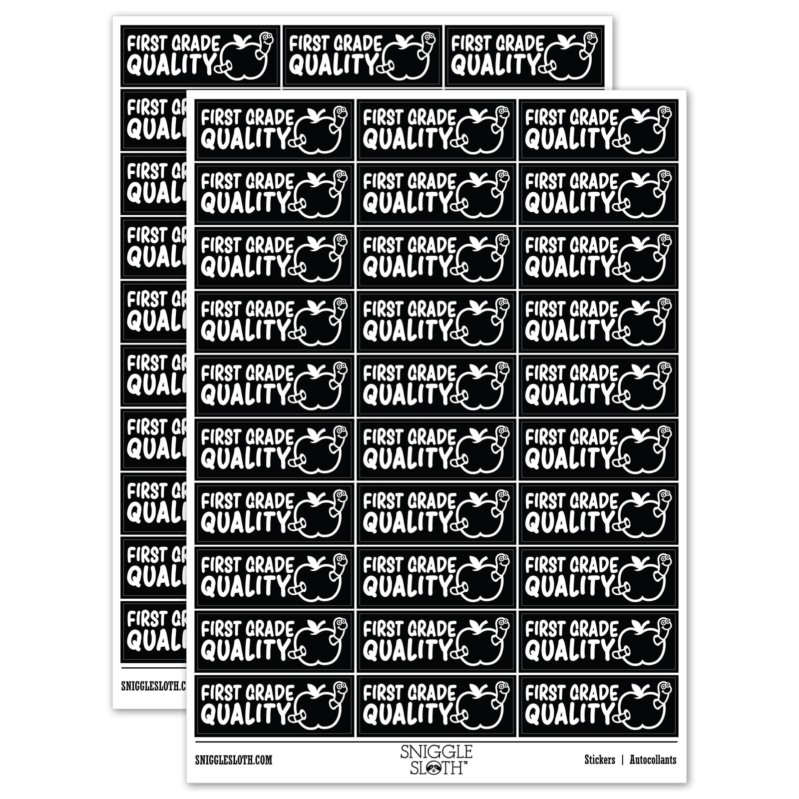 First Grade Quality Teacher Student School Sticker Set - Black - Gloss ...