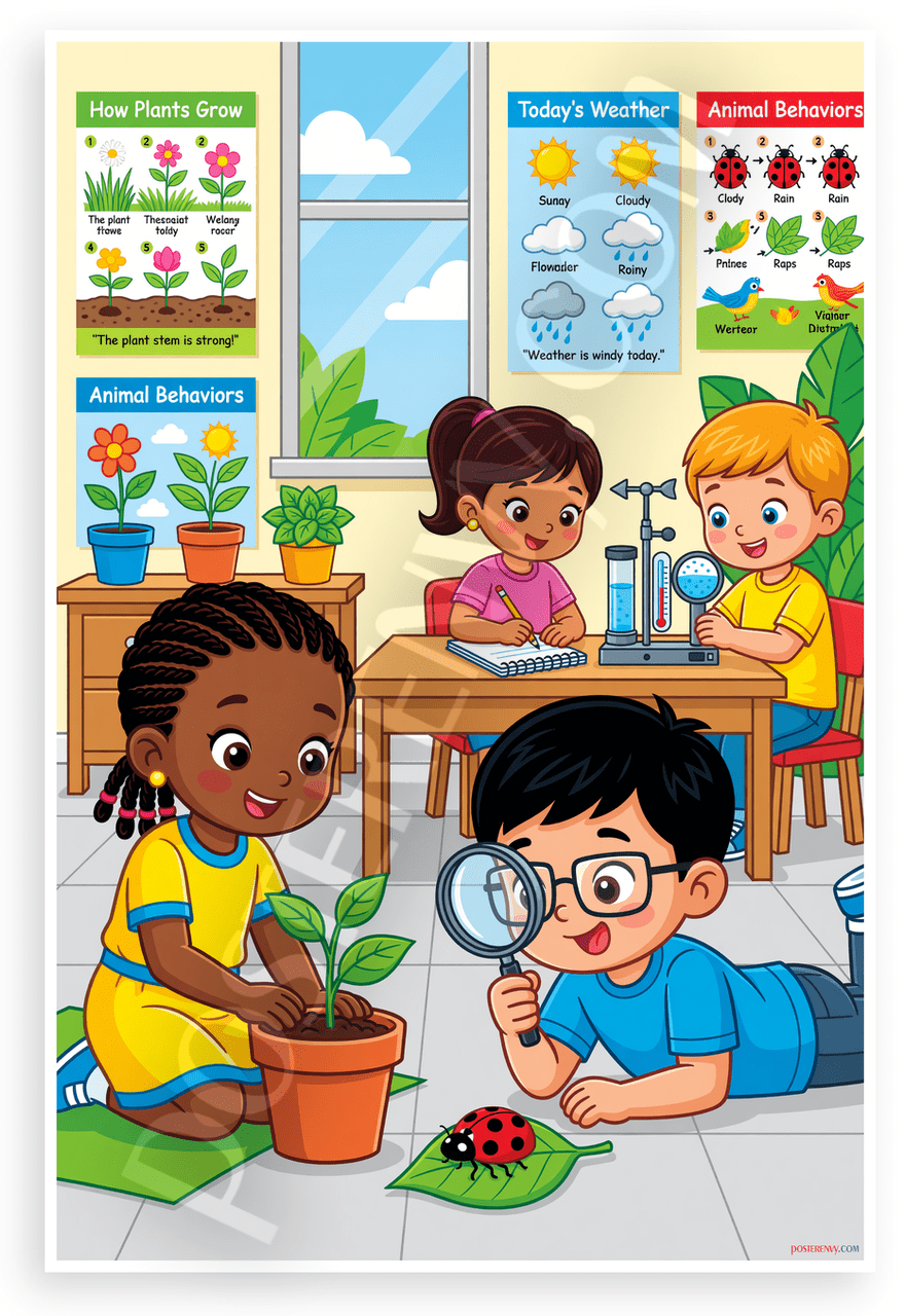 First Grade Science Classroom Observations Plant Growth Weather Animals ...