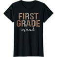 thumbnail image 1 of First Grade Squad Hello Back To School Appreciation Leopard T-Shirt, 1 of 3