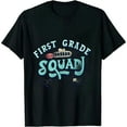 thumbnail image 1 of First Grade Squad Retro Groovy Vintage First Day Of School T-Shirt, 1 of 5