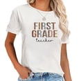 thumbnail image 1 of First Grade Teacher Back To School Appreciation Leopard T-Shirt, 1 of 5