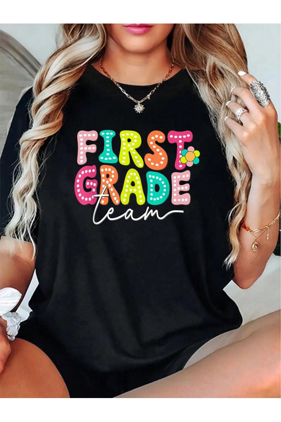 First Grade Team Teacher Back to School 1st Grade Squad Kids T-Shirt