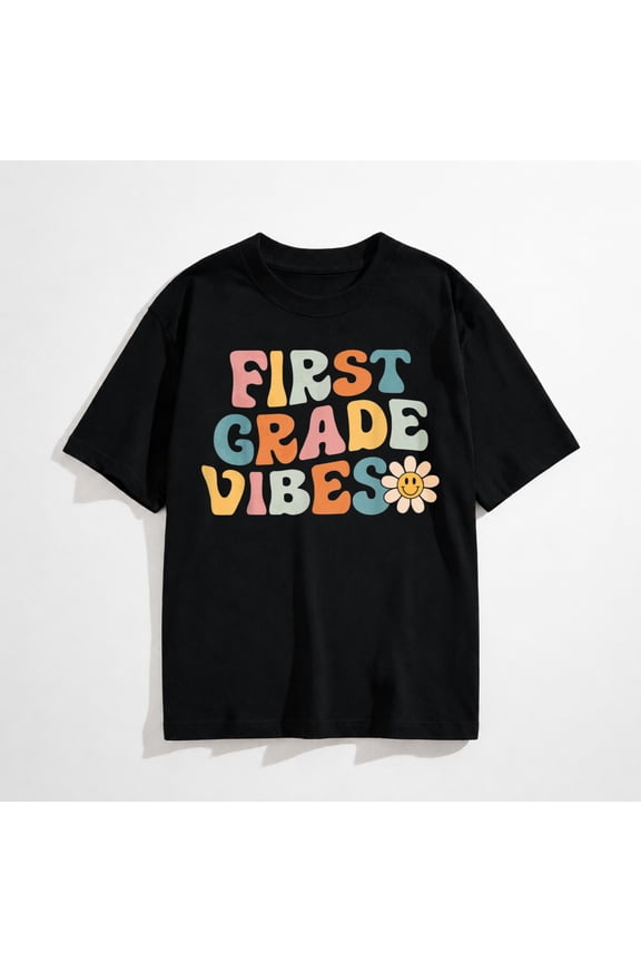 First Grade Vibes - 1st Grade Team Retro 1st Day of School T-Shirt