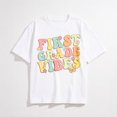 thumbnail image 1 of First Grade Vibes Hello Team 1st Grade Teacher Kids Retro T-Shirt, 1 of 8