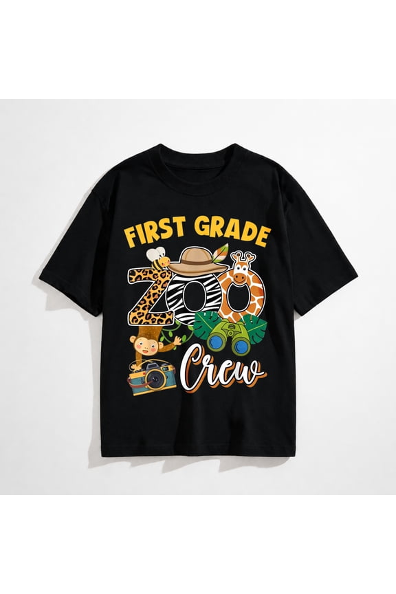 First Grade Zoo Field Trip Squad Matching Teacher Students T-Shirt