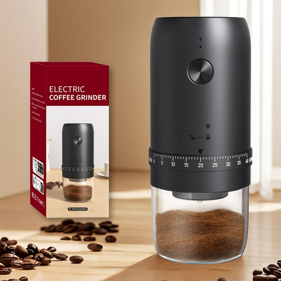First Grind-While-Charging Rechargeable Coffee Grinder, 1.7X Faster Grinding with 38 External Adjustable Settings, Conical Ceramic Burrs & 2000mAh Battery, Portable for Travel, Camping