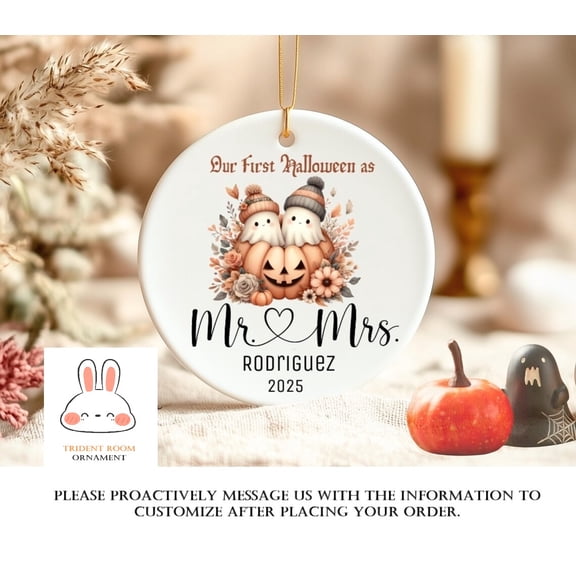 First Halloween Ornament Couple Tree Decor 2025