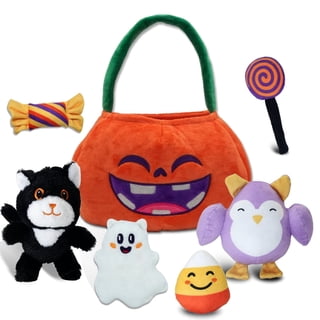 My First Halloween Stuffed Plush PlaySet, 7 Pack Pumpkin Toys set, Halloween Party Decorations & Goodie Bag Stuffers, Gifts for Baby Toddler Boys Girls