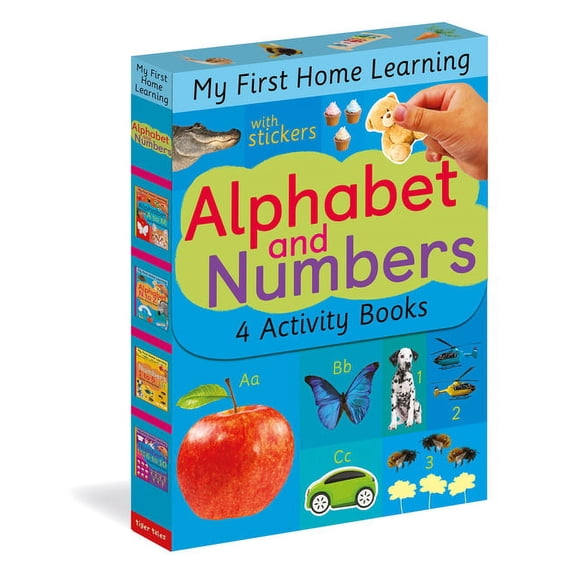 My First Home Learning: Alphabet and Numbers: 4 Activity Book Boxed Set with Stickers : Alphabet A to M; Alphabet N to Z; Numbers 1 to 5; Numbers 6 to 10 (Paperback)