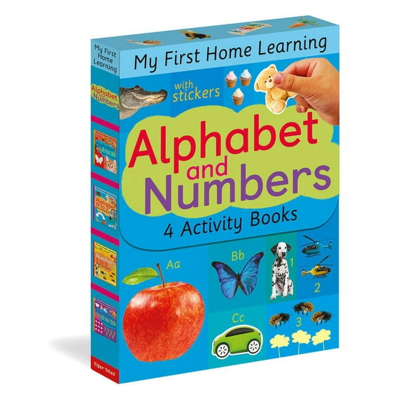 My First Home Learning: Alphabet and Numbers: 4 Activity Book Boxed Set with Stickers : Alphabet A to M; Alphabet N to Z; Numbers 1 to 5; Numbers 6 to 10 (Paperback)