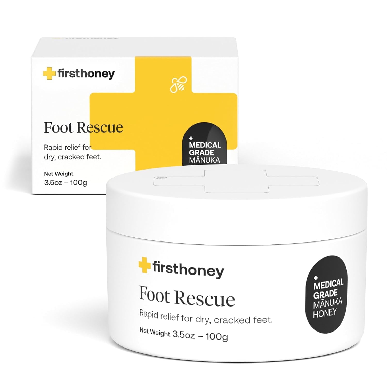 First Honey Advanced Manuka Honey Foot Repair Cream for Dry Cracked Skin, 4 oz