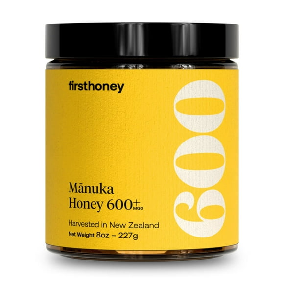 First Honey Manuka Honey MGO 600+, Pure Medical Grade Honey for Immune Healing, Immunity Boost, 8oz