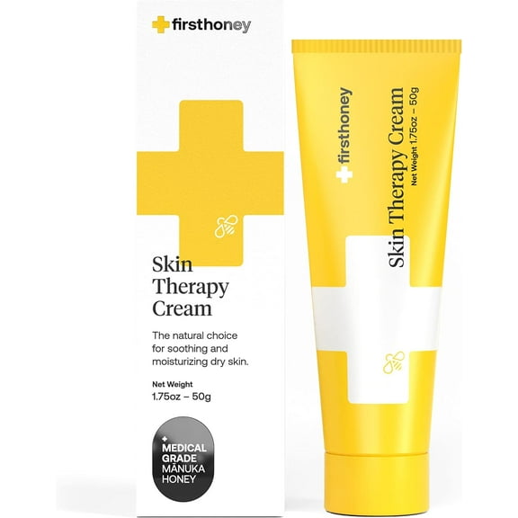 First Honey Manuka Honey Therapy Cream for Dry and Itchy Skin, Natural and No Fillers, 1.75 oz