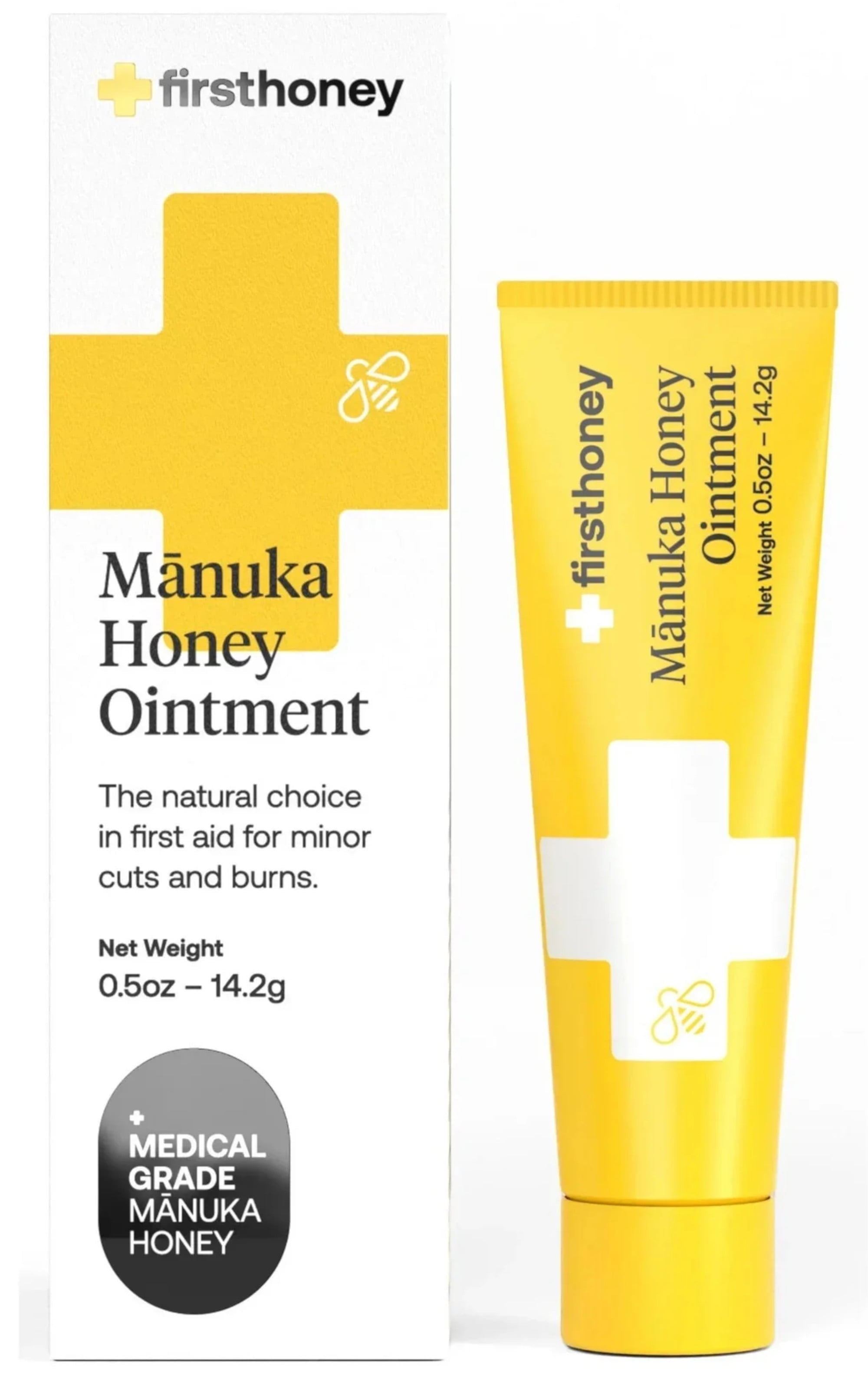 First Honey Manuka Ointment, Medical Grade Liquid Wound Antiseptic Dressing, .5 oz