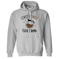 thumbnail image 1 of First I Coffee Then I Mom Hoodie Sweatshirt Unisex Large Grey, 1 of 5