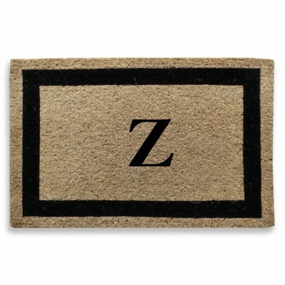 A1 Home Collections LLC Classic Border Monogrammed Doormat