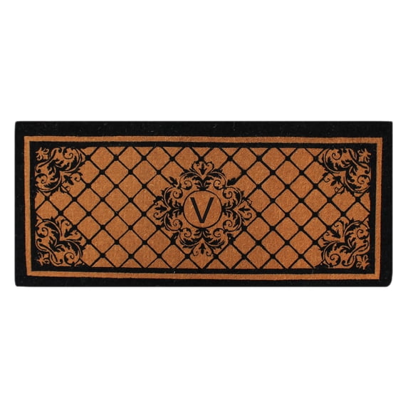 first impression royal estate monogrammed indoor/outdoor door mat
