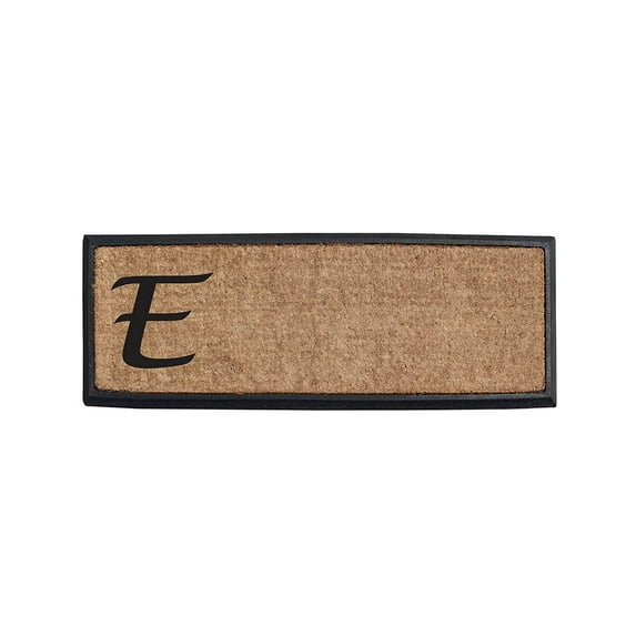 First Impression Rubber/Coir Molded Lucida 16-inch x 48-inch Monogrammed Doormat