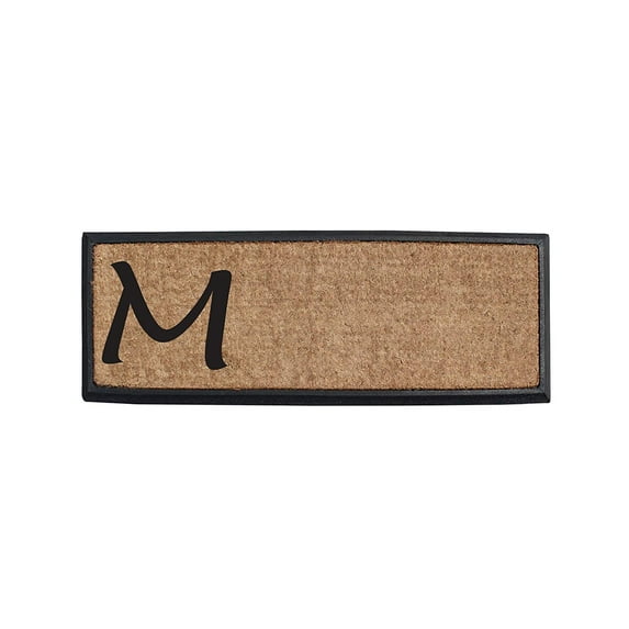 First Impression Rubber/Coir Molded Lucida 16-inch x 48-inch Monogrammed Doormat