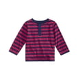 thumbnail image 1 of First Impressions Baby Boys Striped Henley Claret Red 6-9 months, 1 of 1