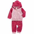 thumbnail image 1 of First Impressions Baby Girls 2-Pc. Leopard-Print Minky Hoodie & Pants Set Pink Size 24M, 1 of 2