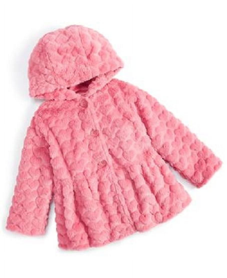 First Impressions Baby Girls Faux Fur Coat Rustic Rose, 03 Months