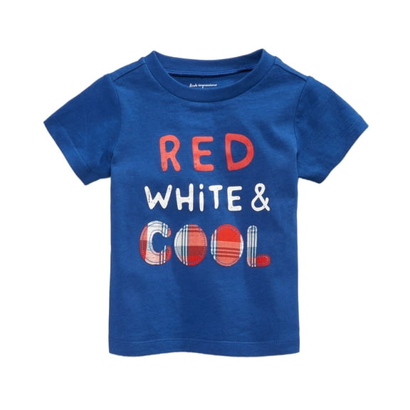 First Impressions Graphic Print Cotton T-Shirt Baby Boys Blue Diamond 3-6 months