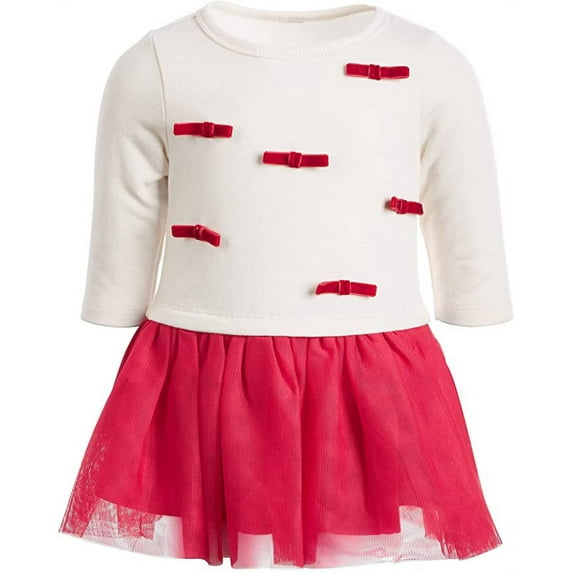 First Impressions Infant Girl's Bow and Tulle Tutu Dress Red Size 12 Months
