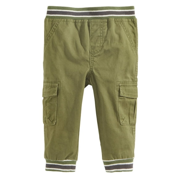 First Impressions Jogger Pants Baby Boys Cargo Pants (3-6 Monthsx7, Green)