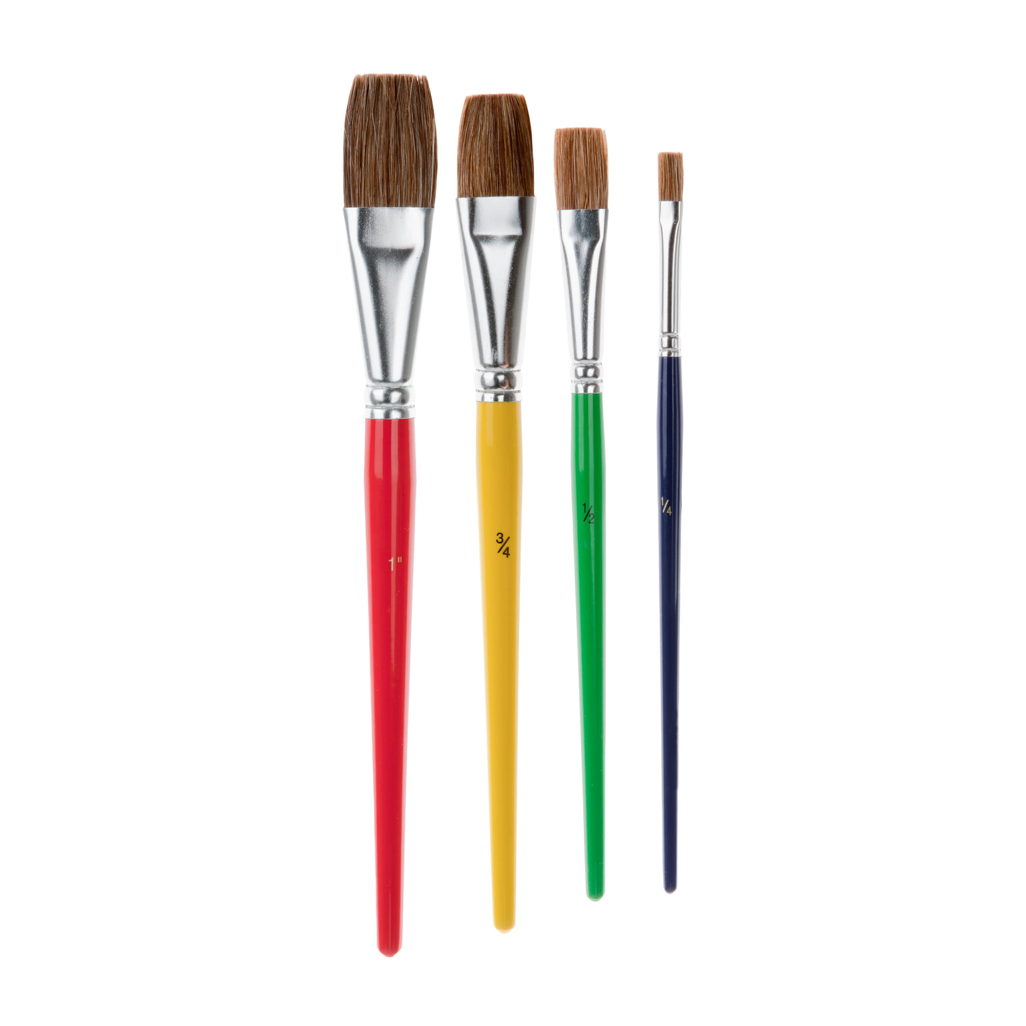 First Impressions Really Good School Painting Brushes - Sableline Bristle Brushes for Tempera, Watercolor, Acrylics, & More! - Round Set of 30, Other