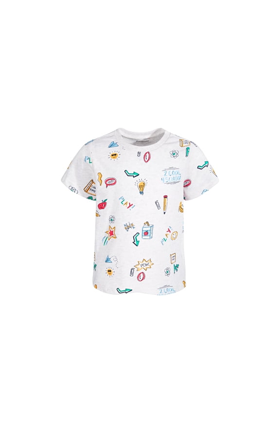 Toddler Boys Doodle T-Shirt Snow Owl Hthr 4T