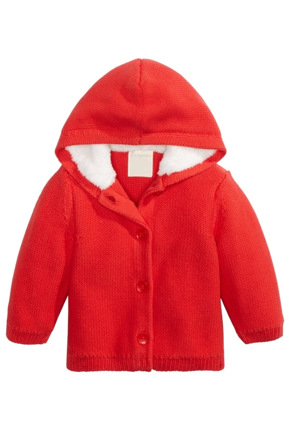 Unisex Baby Faux Sherpa Lining Hooded Sweater;12 Months