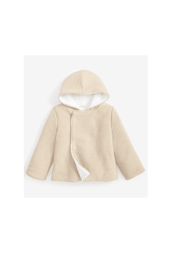 Unisex Sweater-Knit Faux-Sherpa-Lined Hooded Jacket, Created for Macy's - Hummus