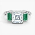 thumbnail image 1 of First Jewel 1.7 Ct Asscher Cut Lab Created Diamond Wedding Ring - 14K White Gold Plated Emerald Women's Ring - Lab Created Diamond Engagement Ring - Bridal Anniversary, 1 of 3