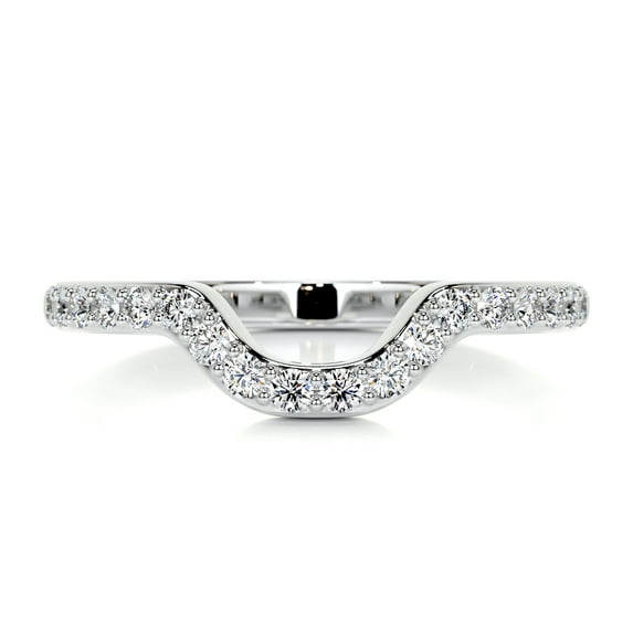 First Jewel 1 Ct Round Cut Eternity Diamond Ring for Women's - Lab Created Diamond Engagement Ring in 14K White Gold Over - Perfect for Women’s Birthdays, Anniversaries, and Proposal Moments