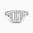 thumbnail image 1 of First Jewel 14K White Gold Plated Rings - 2 Ct Emerald Cut Diamond Wedding Rings - Christmas Engagement Jewelry - Wedding Ring Sets - Stackable Diamond Bands, 1 of 3