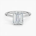 thumbnail image 1 of First Jewel 14K White Gold Plated Wedding Ring - 2 Ct Emerald Cut Solitaire Ring - Engagement Wedding Prong Setting Ring for Women - Simple Anniversary Jewelry - Christmas Gift, 1 of 3