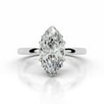 thumbnail image 1 of First Jewel Anniversary Rings - Silver 14K White Gold Over Rings - Marquise Cut Excellent 2.1 Ct Diamond Rings for Women's - Solitaire With Accent Diamond Rings for Women's - Wedding Diamond Rings, 1 of 7