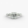 thumbnail image 1 of First Jewel Emerald Cut 2 Ct Lab-Grown Diamond Engagement Ring - Knife Edge Shank Wedding Ring for Women - 14K White Gold Plated Anniversary Ring - Gift for Her, 1 of 3