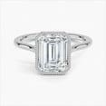 thumbnail image 1 of First Jewel Emerald Cut Excellent 2 Ct Diamond Ring For Women's - 14K White Gold Plated Diamond Rings for Her - Solo Stone Diamond Rings for Women's - Bead Ball Diamond Rings for Women's, 1 of 3