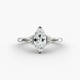 thumbnail image 1 of First Jewel Marquise Cut 1.9 Ct Lab-Grown Diamond Engagement Ring - Stamped 14K White Gold Plated Diamond Ring for Women - Wedding Anniversary Gifts - Bezel Diamond Ring, 1 of 4