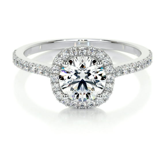 First Jewel Silver 14K White Gold Over Ring for Women's - Radiant Cut Excellent 1.9 Ct Diamond Ring for women's - Wedding Ring - Eternity Diamond Ring for Women's - Halo Diamond Ring for Women's