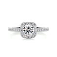 thumbnail image 1 of First Jewel Silver 14K White Gold Over Ring - 1.8 Ct Round Brilliant Cut Diamond Ring - Halo Diamond Ring for Women's - Eternity Band Diamond Ring for Women's - Solitaire with Accent Diamond Ring, 1 of 6