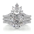 thumbnail image 1 of First Jewel Silver 14K White Gold Over Ring - Anniversary Ring - Radiant Cut Excellent 2.5 Ct Diamond Ring for Women's - Solitaire With Accent Diamond Ring for Women's - Eternity Band Diamond Ring, 1 of 6